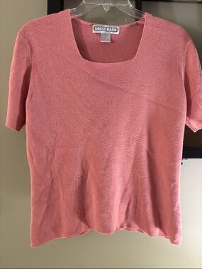 Dress Barn Pink Short Sleeve Knit Top